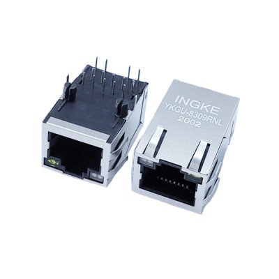 YKGU-8309RNL Gigabit Jacks RJ45 With Magnetics cross UDE RTA-164AAK1A