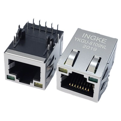 YKGU-8109NL 1000Base-T RJ45 Ethernet Connector Gigabit Magnetic Jack