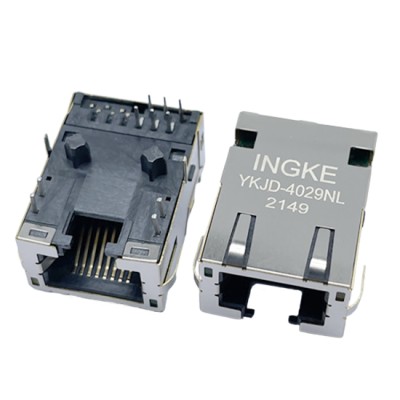 YKJD-4029NL 10/100BASE-T RJ45 Tab Down Shielded cross A836-1A1T-91B