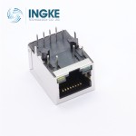 YKJD-8128NL 1000 Base-T RJ45 Tab Down with LED cross Taimag RJLB-055TA1