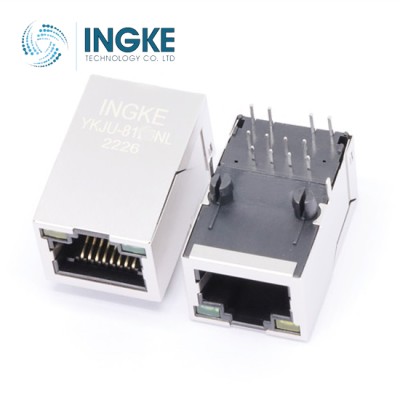 YKJU-8015NL RJ45 Modular Connectors With LED cross Pulse JXR1-0015NL