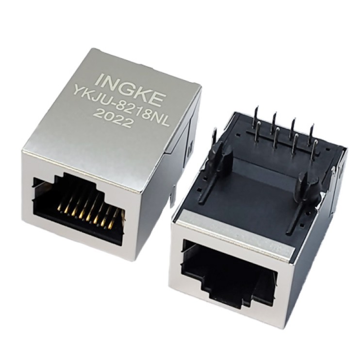 YKJU-8218NL 10/100Base-T Tab Up RJ45 Magjack Connector