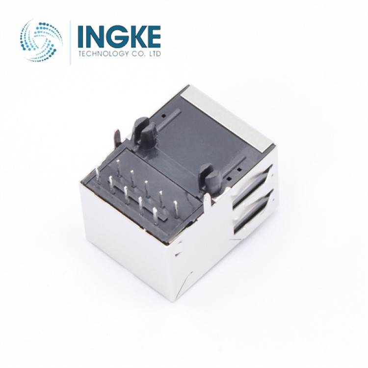 YKU-8287NL RJ45 Connector Right Angle EMI Finger cross Amphenol RJHSE-5380