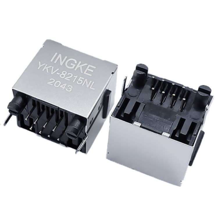 YKV-8215NL RJ45 Connector Vertical 10/100 Base-T cross Amphenol RJHSE-3380