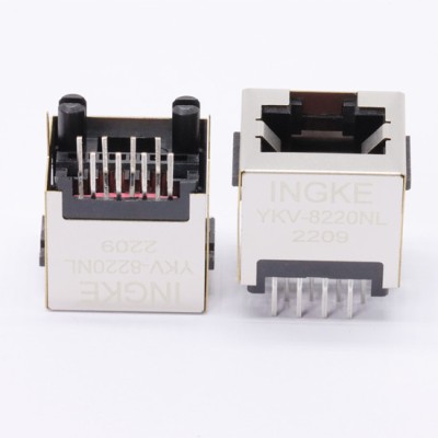 YKV-8220NL RJ45 Connector Vertical Shielded cross A-2014-2-2-LP/FS