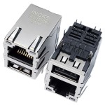 YKJU-63092NL RJ45 Connector with USB cross Abracon ARJE-0032