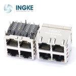 YKG-802289NL RJ45 1000Base-T 2X2 Ports Shielded EMI Finger Jacks with Magnetics