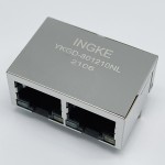 YKGD-801210NL cross  JX80-0037NL PULSE  10/100/1000Base-T RJ45 Ethernet Connector 1x2 Gigabit Magjack