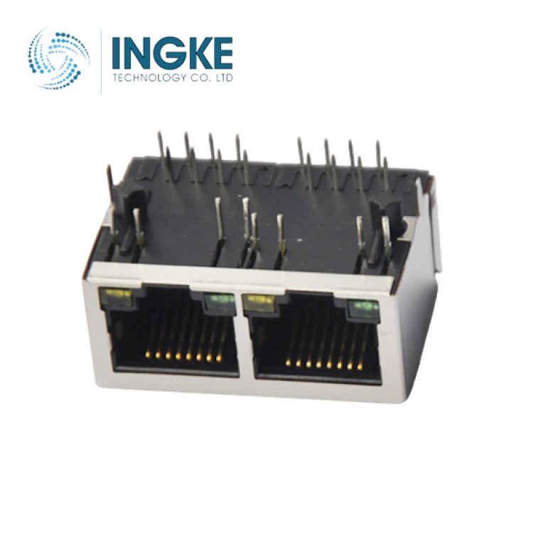 YKJD-80125NL 1x2 Ports 100 Base-T with LED Ganged Jacks